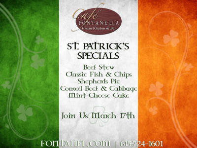 St. Patrick's Day at Cafe Fontanella