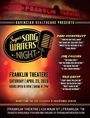 Super Songwriters Night at the Franklin Theatre