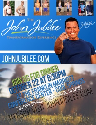 Free John Jubilee Transformation Experience Dinner