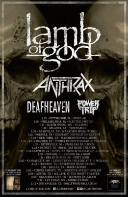 Lamb of God, Anthrax, Deafheaven, Powertrip